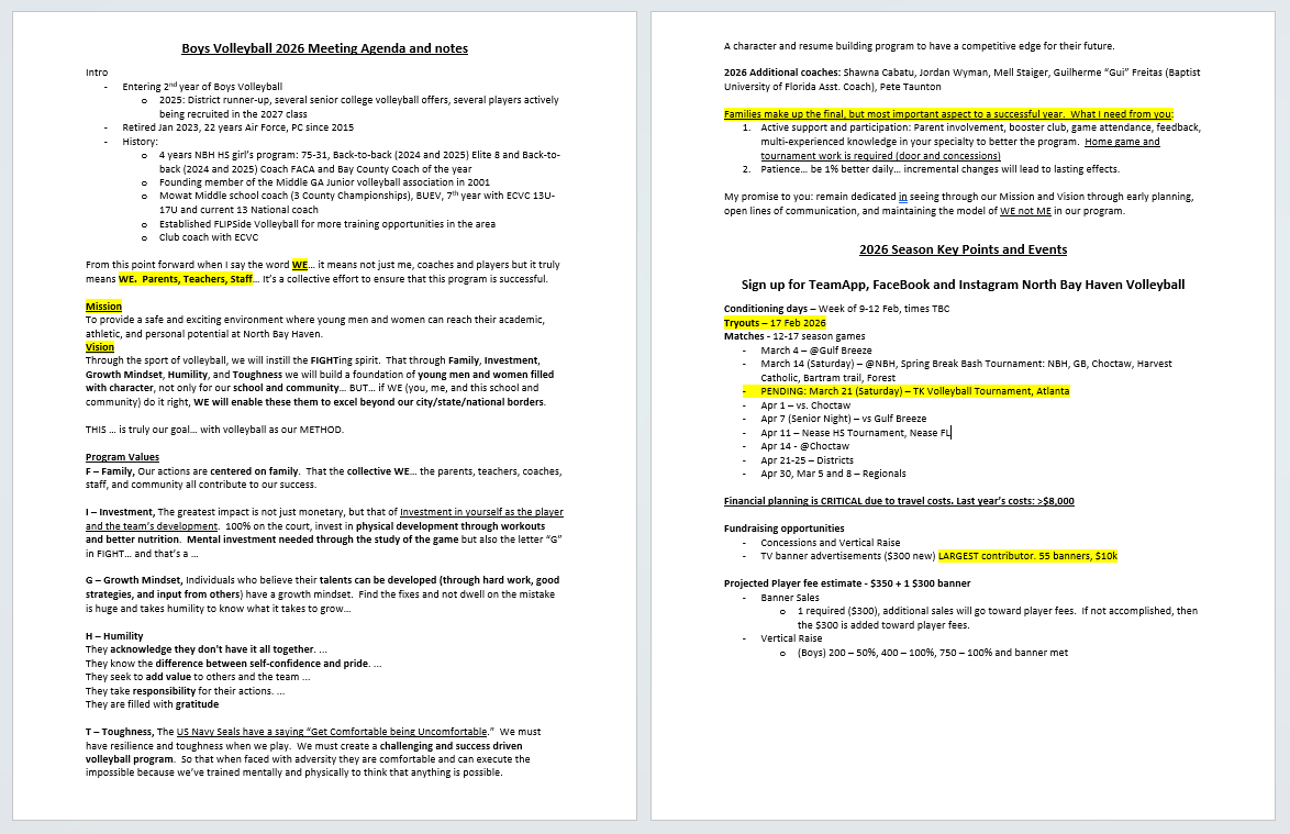 Boys Volleyball Team Photo